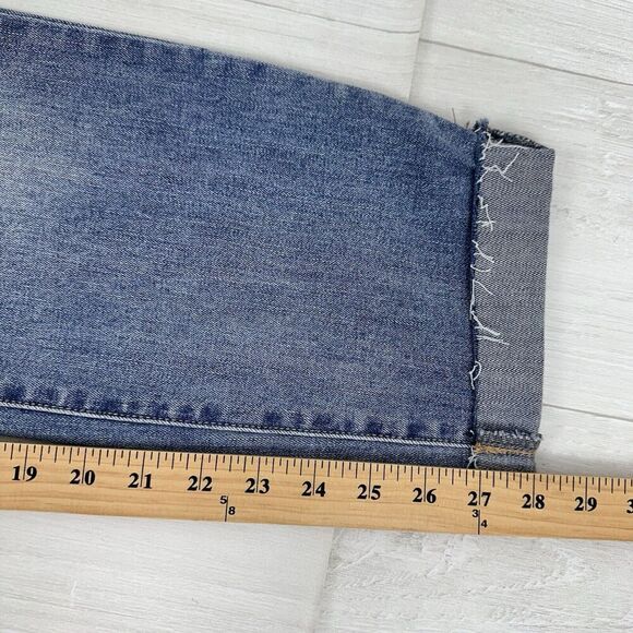 Judy Blue Jeans Women 15 / 32 Mid Rise Relaxed Fit Blue Medium Wash Tapered NWT - Picture 13 of 16